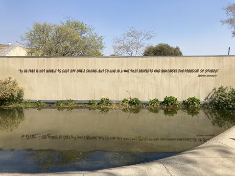 Pool and Mandela quote at the Apartheid Museum — Nicolas Marincic