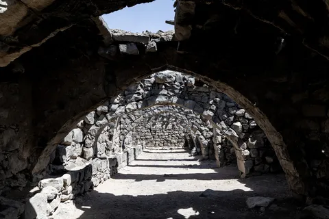 Basalt arch gallery, Qasr Azraq, Jordan — Nicolas Marincic