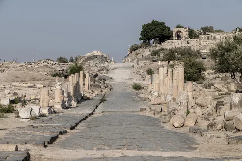 Paved decumanus at Umm Qais, Jordan — Nicolas Marincic