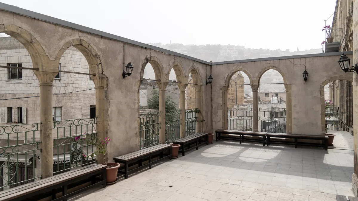 Arcaded terrace of a house in Salt, Jordan — Nicolas Marincic