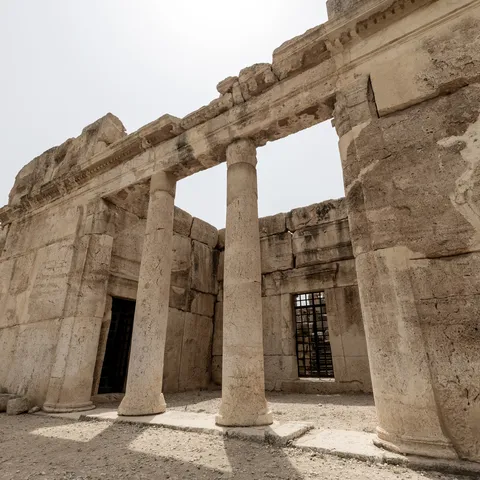 Columns and façade of Qasr al-Abd, Jordan — Nicolas Marincic