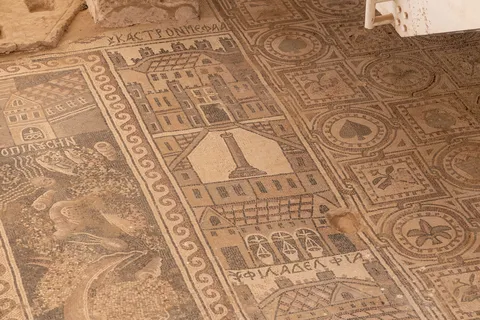 Mosaic floor of St Stephen’s Church, Umm ar-Rasas, Jordan — Nicolas Marincic