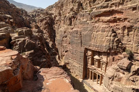 The Treasury seen from above, Petra, Jordan — Nicolas Marincic