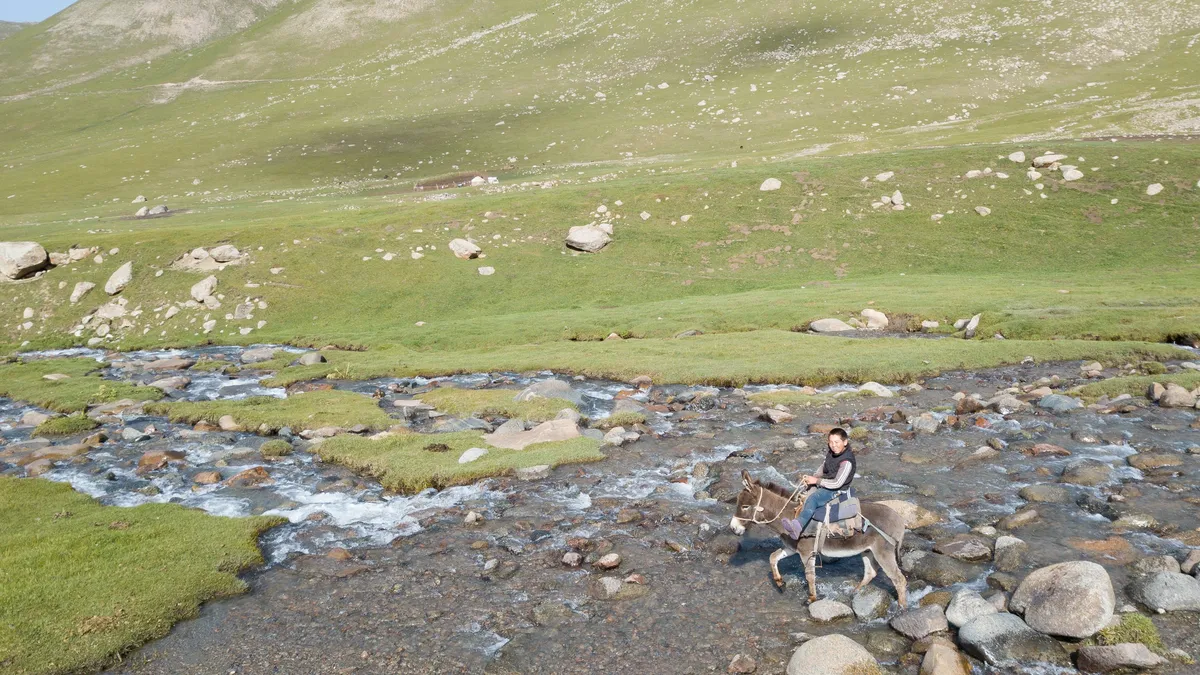 Torrent dans les alpages, Kirghizistan — Nicolas Marincic
