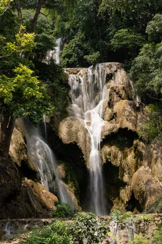 Main waterfall at Kuang Si, Laos — Nicolas Marincic