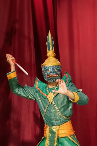 Masked Ramayana dancer, Luang Prabang, Laos — Nicolas Marincic
