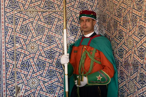 Royal Guard in ceremonial dress, Mausoleum of Mohammed V, Rabat, Morocco — Nicolas Marincic