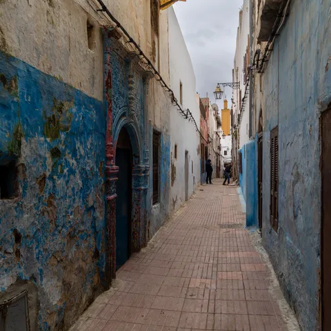 Blue-washed alley, Kasbah of the Udayas, Rabat, Morocco — Nicolas Marincic