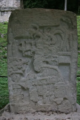 Maya stela carved with a dignitary, Mexico — Nicolas Marincic