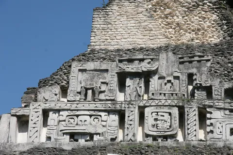 Stucco frieze of El Castillo at Xunantunich, Belize — Nicolas Marincic
