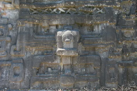 Stucco masks of Structure B5, Caracol, Belize — Nicolas Marincic