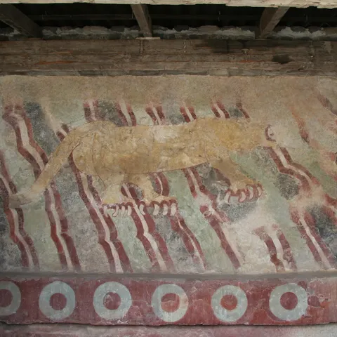 Fresque du jaguar, Teotihuacán, Mexique — Nicolas Marincic