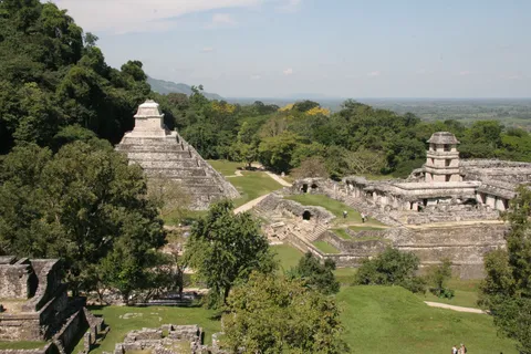 Palace and Temple of the Inscriptions from the Temple of the Cross, Mexico — Nicolas Marincic