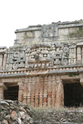 Carved façade of a Puuc building at Sayil, Mexico — Nicolas Marincic