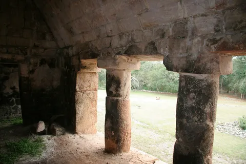 Columns of the palace at Sayil, Mexico — Nicolas Marincic