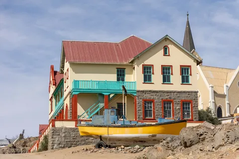 Colourful German colonial house, Lüderitz, Namibia — Nicolas Marincic