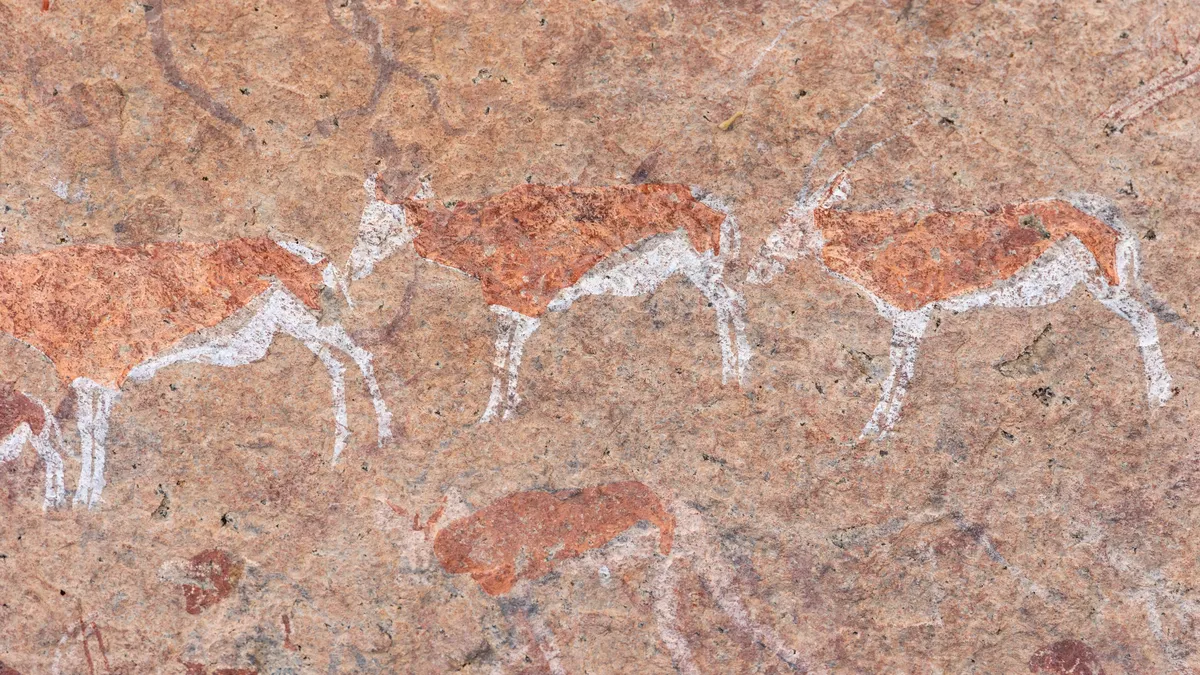 Rock paintings of antelopes, Namibia — Nicolas Marincic