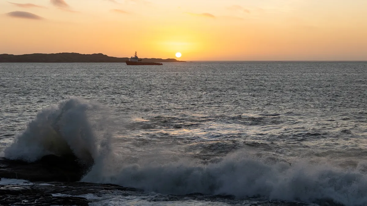 Waves on the Atlantic coast at sunset, Namibia — Nicolas Marincic