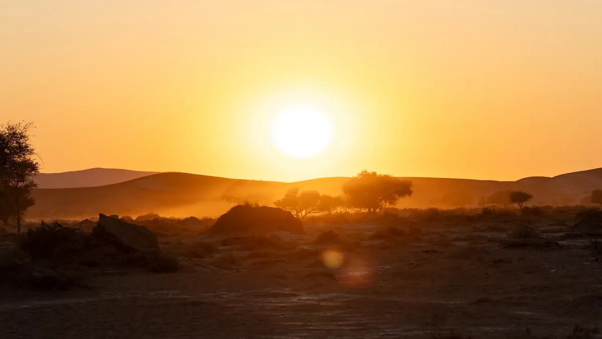 Sunset over the desert, Namibia — Nicolas Marincic