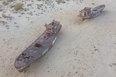 Moynaq ship graveyard, Aral Sea, Uzbekistan — Nicolas Marincic