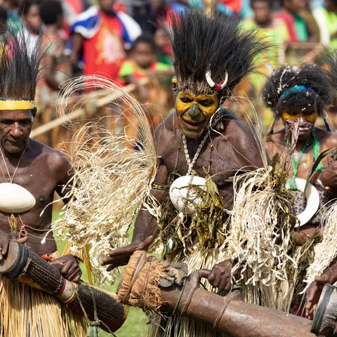 Kundu drummers, Crocodile Festival, Papua — Nicolas Marincic