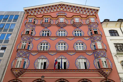 Vurnik’s Cooperative Bank façade, Ljubljana, Slovenia — Nicolas Marincic