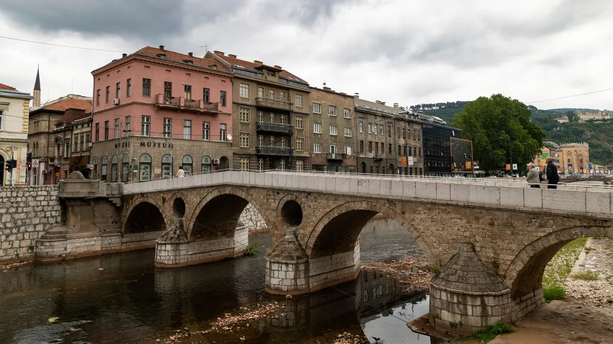 Latin Bridge over the Miljacka, site of the 1914 assassination, Bosnia and Herzegovina — Nicolas Marincic