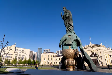 Monument à Stefan Nemanja près de l’ancienne gare, Belgrade, Serbie — Nicolas Marincic