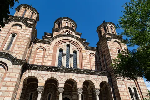 Briques serbo-byzantines de l’église Saint-Marc, Belgrade, Serbie — Nicolas Marincic