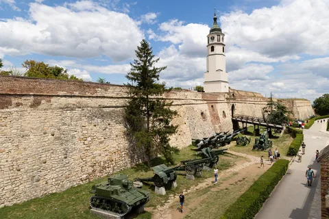 Kalemegdan fortress walls and clock tower, Belgrade, Serbia — Nicolas Marincic
