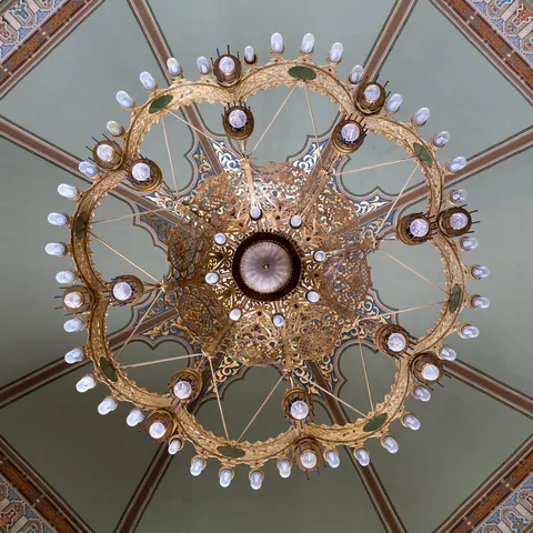 Giant chandelier from below, Sofia Synagogue, Bulgaria — Nicolas Marincic