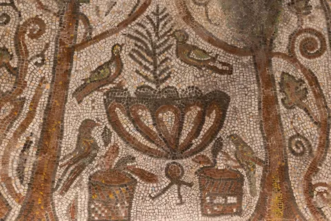 Early Christian floor mosaic with birds, Serdica, Sofia, Bulgaria — Nicolas Marincic