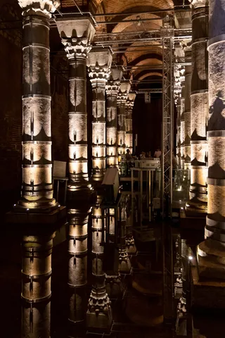 Columns and reflections, Basilica Cistern, Istanbul, Turkey — Nicolas Marincic