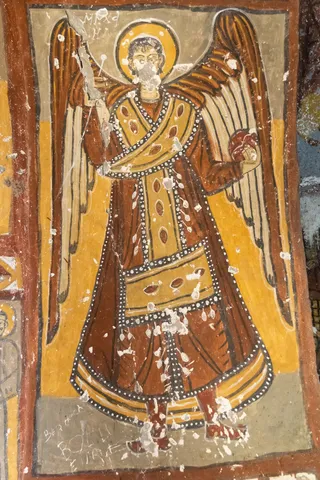 Fresco of an archangel, Ihlara rock church, Turkey — Nicolas Marincic