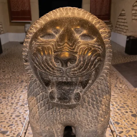 Lion’s head carved in stone, Turkey — Nicolas Marincic
