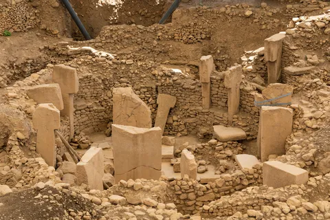 Neolithic enclosure with T-shaped pillars, Göbekli Tepe, Turkey — Nicolas Marincic