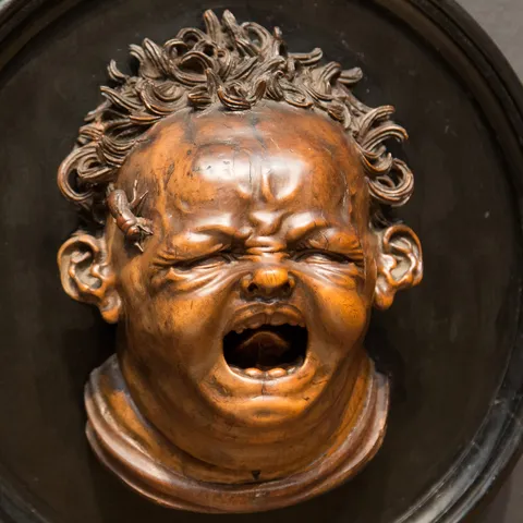 Bronze head of a crying child, Rijksmuseum, Amsterdam, Netherlands — Nicolas Marincic