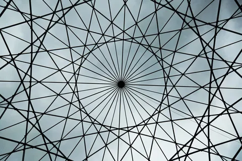 Web-like glass roof of the Maritime Museum, Amsterdam, Netherlands — Nicolas Marincic
