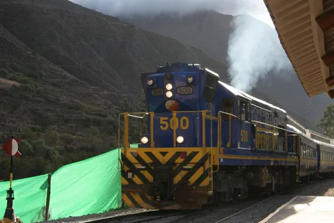 PeruRail locomotive at the station, Peru — Nicolas Marincic