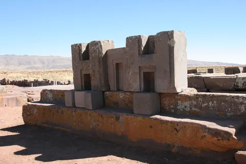 H-shaped andesite blocks, Pumapunku, Bolivia — Nicolas Marincic
