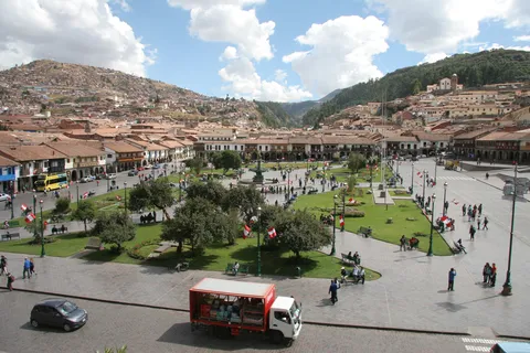 Cusco’s Plaza de Armas from above, Peru — Nicolas Marincic