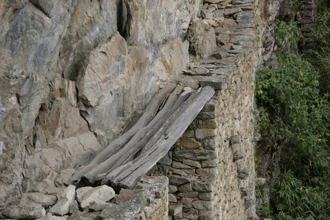 The Inca Bridge on the cliff trail, Machu Picchu, Peru — Nicolas Marincic