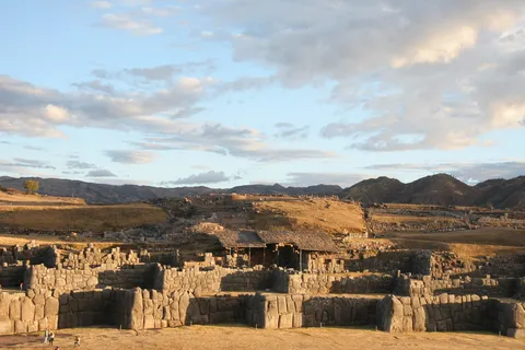Zigzag ramparts at sunset, Sacsayhuamán, Peru — Nicolas Marincic