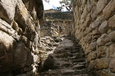 Stepped entrance corridor, Kuélap, Peru — Nicolas Marincic