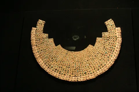 Gold and turquoise pectoral, Museo Larco, Peru — Nicolas Marincic