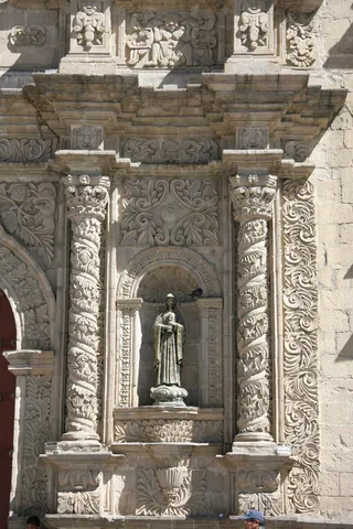Mestizo baroque façade of San Francisco Basilica, La Paz, Bolivia — Nicolas Marincic