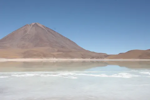 Licancabur reflected in Laguna Blanca, Bolivia — Nicolas Marincic