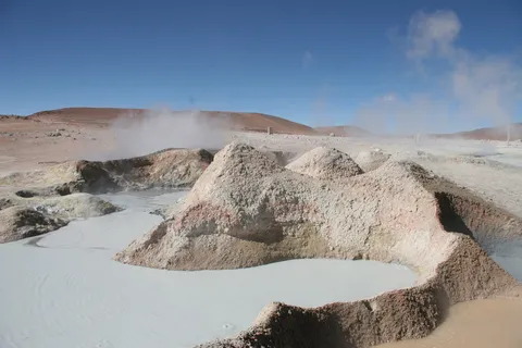 Boiling mud pools and fumaroles, Sol de Mañana, Bolivia — Nicolas Marincic
