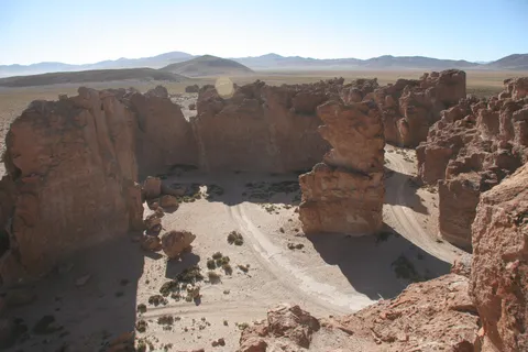 Maze of rock canyons from above, Valle de las Rocas, Bolivia — Nicolas Marincic