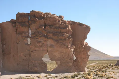 Rock wall pierced by a window, Valle de las Rocas, Bolivia — Nicolas Marincic